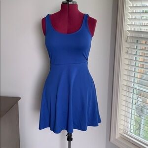 H&M Royal blue crisscross back dress